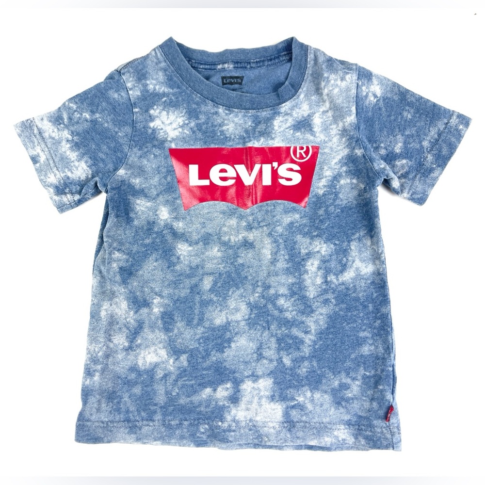 Boy’s Levi’s Short Sleeve Blue Graphic T Shirt Size 4
